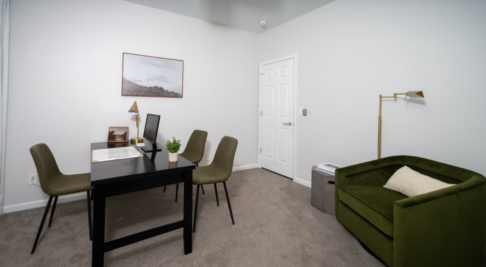 Ample spaced rooms for all of your needs study area in a bright room