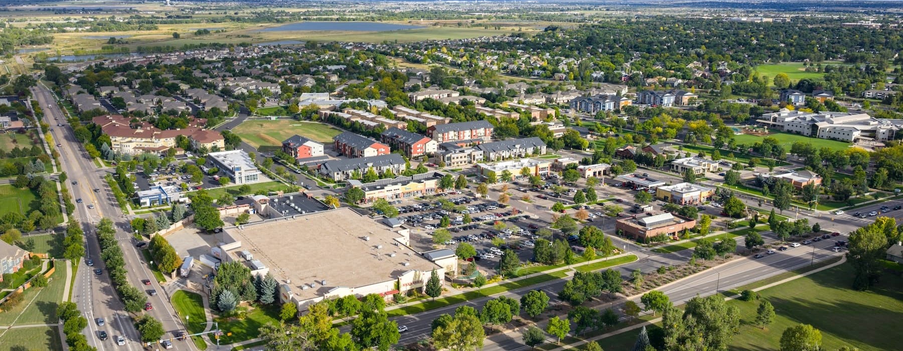 A premier location  aerial of the community