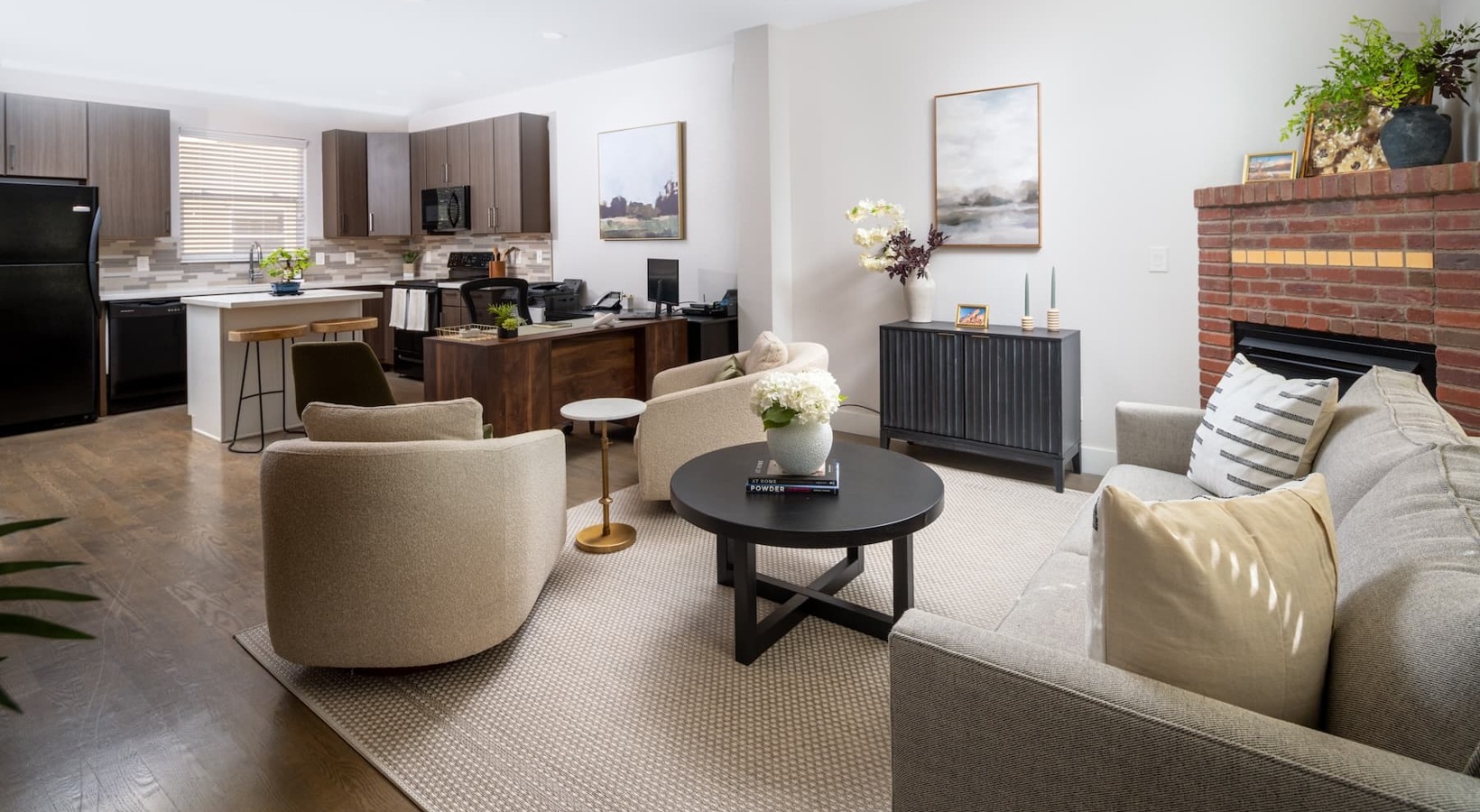 Open concept living open-concept living area with connected kitchen