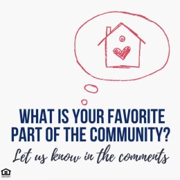 drawing of a house with a message to the community